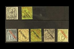 DIEGO-SUAREZ 1891-2 FINE USED GROUP Comprises 1891 Imperf 5c Black, 1891 5c On 20c, 1892 Diagonal Overprints With Five D - Other & Unclassified