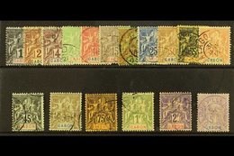 GABON 1904-07 Complete "Tablet" Set, Yvert 16/32, Very Fine Used. (17 Stamps) For More Images, Please Visit Http://www.s - Sonstige & Ohne Zuordnung