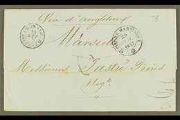 MARTINIQUE 1857 (28 July) Stampless Entire Letter To France, Endorsed 'voie D'Angleterre', Bearing "St Pierre, Martiniqu - Otros & Sin Clasificación