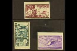 MARTINIQUE 1947 50f, 100f, And 200f Airs Complete Set IMPERF, Yvert 13/15, Very Fine Mint. (3 Stamps) For More Images, P - Andere & Zonder Classificatie