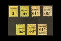 MARTINIQUE 1886-91 Surcharges All Different Mint Group Incl. 1886 "5" On 20c, 1888-91 "01c" On 20c, "05c" On 20c & "05c" - Autres & Non Classés