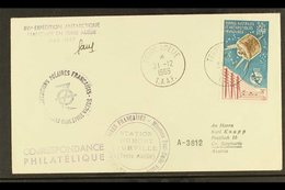 TAAF 1966 (31 Dec) Cover To Austria Bearing 1965 30f UIT Air Stamp (Maury 9), Tied Neat Terre Adelie Cds, Expedition And - Other & Unclassified