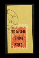 TELSIAI (TELSCHEN) 1941 5k Scarlet "Laisvi Telsiai" Local Overprint Type III With INVERTED OVERPRINT Variety, Michel 1 K - Sonstige & Ohne Zuordnung