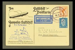 1932 GRAF ZEPPELIN CARD TO HOLLAND An Illustrated Ppc Showing On The Picture Side An Aerial View From The Airship Bearin - Otros & Sin Clasificación