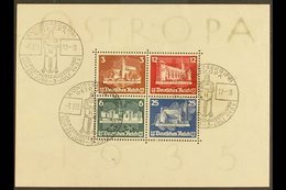 1935 OSTROPA Mini-sheet (Michel Block 3, SG MS576a), Used With Special Exhibition Cancels, Small Thins & Slightly Trimme - Andere & Zonder Classificatie