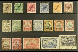 CAROLINE ISLANDS 1899 - 1900 With 1899 Set To 50pf, 1900 Set To 3Mk Very Fine Used, 2Mk And 3Mk On Piece, Signed. (18 St - Andere & Zonder Classificatie