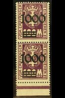 POSTAGE DUE 1923 (Oct) UNISSUED "1000" On 100m Deep Purple With Dull Black (matt) Overprint, Michel I / I, A Superb Neve - Other & Unclassified