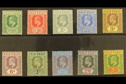 1907-13 King Edward VII Watermark Multi Crown CA Complete Set, SG 59/68, Fine Mint. (10 Stamps) For More Images, Please  - Costa De Oro (...-1957)