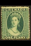 1873 1d Blue Green, Wmk Large Star, SG 11, Very Fine Mint With Crisp Impression. For More Images, Please Visit Http://ww - Grenade (...-1974)