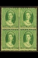 1875 1d Green, Wmk Large Star, SG 14, Superb Mint Og Block Of 4. Ex "Mayfair" Find. For More Images, Please Visit Http:/ - Grenade (...-1974)