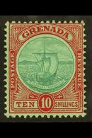 1908 10s Green And Red/green, SG 83, Very Fine Mint. For More Images, Please Visit Http://www.sandafayre.com/itemdetails - Grenade (...-1974)