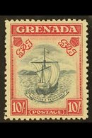 1938 10s Slate Blue And Bright Carmine, Perf 12, SG 163c, Very Fine And Fresh Mint. Rare Stamp. For More Images, Please  - Grenada (...-1974)