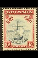 1938-50 10s Slate Blue And Carmine Lake, Wide Printing, Perf 14, SG 163d, Very Fine Mint. For More Images, Please Visit  - Grenada (...-1974)