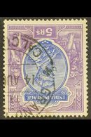 1911-23 NEW DISCOVERY. 1911-23 5r Ultramarine & Violet With WATERMARK INVERTED, SG 188 Variety, Used With Attractive Cal - Otros & Sin Clasificación