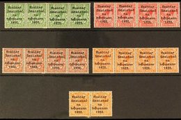 1922-1923 MINT COIL JOINS STRIPS. 1922 Harrison Overprints (SG 26/29a) Horizontal Coil Joins Strips Of 4 Set To 2d Die I - Other & Unclassified