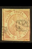 NAPLES 1858 50gr Brownish Red, Sass 14, Fine Used With Just Clear To Ample Margins All Round, Clear Impression And Light - Unclassified