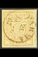PARMA 1857 25c Lilac Brown, Sass 10, Superb Used On Piece, Tied By Full Parma Cds Cancel. Cat Sass €550 (£490) For More  - Zonder Classificatie