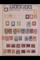 1862-1936 INTERESTING 'OLDE TYME' COLLECTION On Pages, Mint & Used, Includes Sardinia 1855-63 20c (x7) & 40c Used, Italy - Ohne Zuordnung