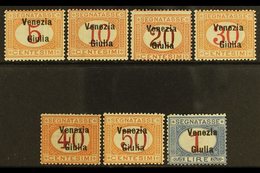 VENEZIA GIULIA POSTAGE DUES 1918 Overprint Set Complete, Sass S4, Very Fine Mint. Cat €1000 (£760) Rare Set. (7 Stamps)  - Unclassified