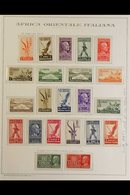 ITALIAN EAST AFRICA 1938-1942 COMPREHENSIVE SUPERB MINT COLLECTION On Hingeless Pages, All Different, Includes 1938 Pict - Sonstige & Ohne Zuordnung