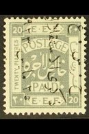 1923 20p Independence Commem, Ovptd In Black Reading Upwards, SG 108B, Very Fine Mint. For More Images, Please Visit Htt - Jordanië