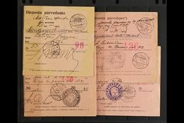 1920's-1930's MONEY ORDERS. An Interesting Collection Of Printed Money Orders (Stampless), Bearing A Wide Ranges Of Vari - Lettonie