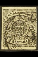 1859-63 2c Black Imperf SG 7, Michel 4, Very Fine Used, 4 Good To Large Margins, Fresh & Attractive! Cat Mi €700 (£625) - Other & Unclassified