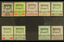 KELANTAN 1922 "Exhibition" Opts Set, SG 30/38, Fine Mint, $5 With Tiny Perforation Thin (9 Stamps) For More Images, Plea - Other & Unclassified