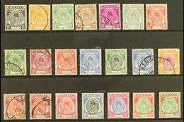 PERLIS 1951-55 Raja Putra Definitive Complete Set, SG 7/27, Used (21 Stamps) For More Images, Please Visit Http://www.sa - Andere & Zonder Classificatie