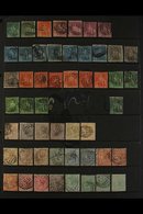 1858-1899 VALUABLE USED COLLECTION On Stock Pages, Includes 1858-62 4d (x2 Examples, One With Four Margins), 6d (four Ma - Mauricio (...-1967)