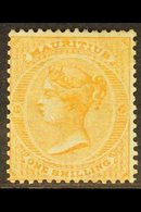 1863 1s Orange, Wmk CC, Variety "wmk Inverted", SG 70w, Fine Mint, Large Part Og. For More Images, Please Visit Http://w - Mauritius (...-1967)