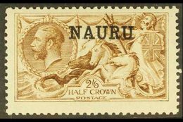 1916-23 2s6d Brown Seahorse, De La Rue Printing, SG 21, Very Fine Mint. For More Images, Please Visit Http://www.sandafa - Nauru