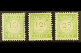 CURACAO POSTAGE DUES 1945 Perf 11½ Complete Set (SG D232/34, NVPH P31/33), Superb Never Hinged Mint, Very Fresh & Scarce - Otros & Sin Clasificación