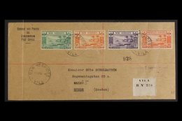 ENGLISH 1948 (April) Printed "Service Des Postes" Envelope Registered  To Sweden, Bearing 5c To 20c Tied "New Hebrides V - Otros & Sin Clasificación