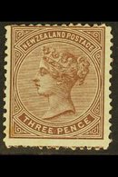 1874 3d Brown On Blued Paper, Perf 12½, SG 168, Mint Large Part Og., For More Images, Please Visit Http://www.sandafayre - Other & Unclassified