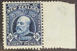 1909 - 16 8d Indigo Blue, Perf 14, SG 400, Very Fine Marginal Never Hinged Mint. For More Images, Please Visit Http://ww - Other & Unclassified