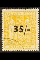 POSTAL FISCAL 1939 "35/-" On 35s Orange-yellow Surcharge, SG F186, Superb Cds Used, Very Fresh & Scarce. For More Images - Other & Unclassified