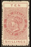 POSTAL FISCAL 1903 10s Maroon, Unsurfaced Cowan Paper, P11, SG F75a, Fine Mint For More Images, Please Visit Http://www. - Other & Unclassified