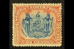 1897 24c Blue And Lake, Corrected Inscription, SG 111, Fine Mint. For More Images, Please Visit Http://www.sandafayre.co - North Borneo (...-1963)