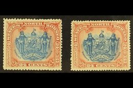 1897 CORRECTED INSCRIPTIONS 24c Perf 13½-14, SG 111, Plus 24c Perf 14½-15, SG 111b, Fine Mint. (2 Stamps) For More Image - Nordborneo (...-1963)