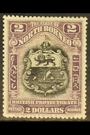 1911 $2 Black And Lilac Arms, SG 181, Fine Mint. For More Images, Please Visit Http://www.sandafayre.com/itemdetails.asp - Nordborneo (...-1963)