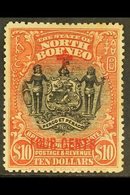 1918 $10 + Four Cents, Red Cross, SG 252, Mint. Well Centered But Light Toning On Gum. For More Images, Please Visit Htt - North Borneo (...-1963)