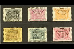 1911 "Republica" Opt Postage Dues Range, Between SG 442-452, Very Fine Used (6 Stamps) For More Images, Please Visit Htt - Other & Unclassified