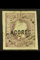 AZORES 1868-70 100r Dull Purple Imperf With 4 Large Margins, SG 6, Very Fine Used For More Images, Please Visit Http://w - Andere & Zonder Classificatie