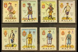 MACAO 1966 Military Uniforms Complete Set, SG 496/503, Fine Never Hinged Mint, Very Fresh. (8 Stamps) For More Images, P - Otros & Sin Clasificación