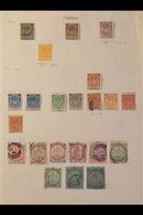 1892-1952 'OLDE TYME' COLLECTION On Leaves, Mint And Used, Includes RHODESIA 1892-93 1s, 2s6d (unused) & 5s Mint, 1892-9 - Other & Unclassified