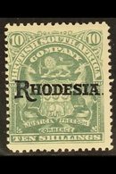 1909-12 10s Dull Green Arms "Rhodesia" Overprinted, SG 112, Fine Mint  For More Images, Please Visit Http://www.sandafay - Autres & Non Classés