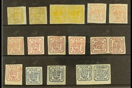1862-1864 FINE MINT COLLECTION On A Stock Card. Includes 1862-64 3p (x4 Inc A Pair), 6p (x9 Inc Two Handstruck And A Pai - Autres & Non Classés