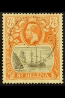 1922-37 7s6d Brownish Grey & Orange (1937), SG 111d, Cat £2000, Used With BPA Certificate Stating Forged Cancel & Confir - Sainte-Hélène