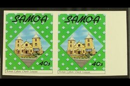 1988 40s Christmas (SG 814) IMPERF PAIR, Never Hinged Mint. For More Images, Please Visit Http://www.sandafayre.com/item - Samoa